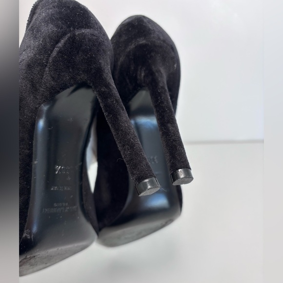 Saint Laurent Zoe Black Velvet Pointed Toe Pumps | Size 36.5 EU / 6.5 US - Picture 14 of 14